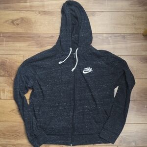 Nike Women's Charcoal Zip-Up Hoodie